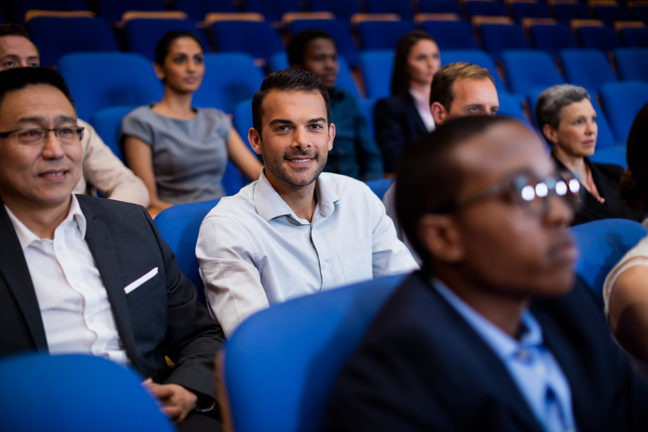 Delegates seated at an official conference